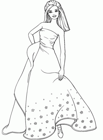 Barbie Princess Coloring Pages Print - Coloring Pages For All Ages