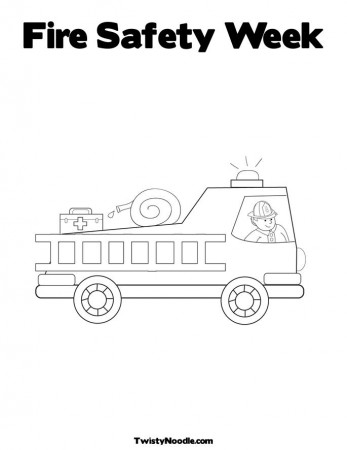 Fire Prevention Week Coloring Page
