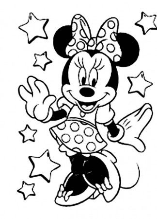 Cute Minnie Mouse in Mickey Mouse Clubhouse Coloring Page | Kids ...