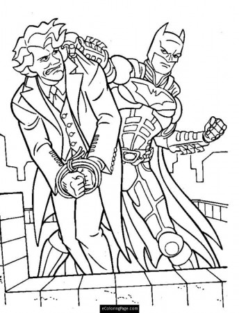 Batman Dark Knight Gets the Joker Coloring Page Printable 
