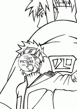 Naruto Uzumaki attack coloring pages for kids, printable free ...
