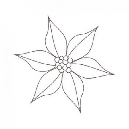 Stamp- Poinsettia Outline