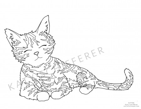 Coloring Book : Coloring Pages Tremendous Cute Kitten Image ...