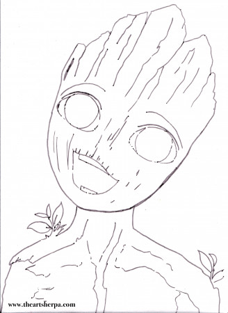 Coloring Pages : Coloring Pages For Adults Baby Groot ...