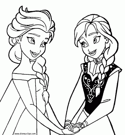 Coloring Pages : Elsa And Anna Coloring Incredible Pin On ...