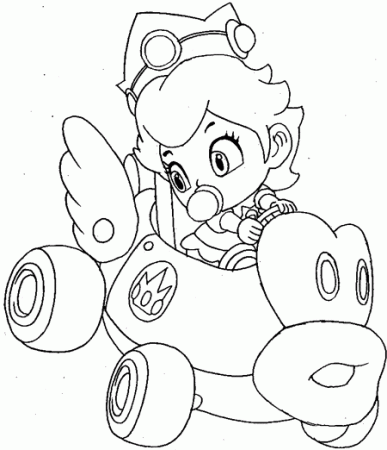 Baby Mario Colouring Pages - Coloring Pages for Kids and for Adults