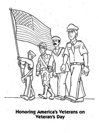 Veterans Day Coloring Pages For Children, Kindergarten, Elementary