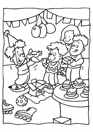 Birthday Party - Coloring Pages for Kids and for Adults