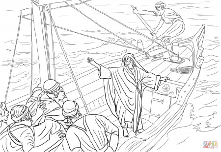 8 Pics of Jesus Stops The Storm Coloring Page - Jesus Calms Storm ...