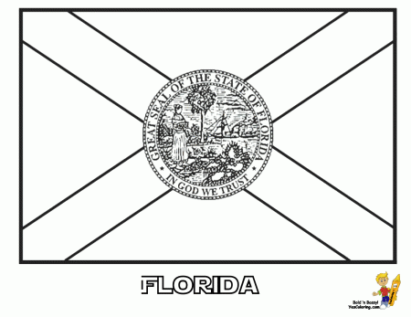 Patriotic State Flag Coloring Pages | Alabama-Hawaii | Free ...
