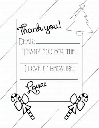 Printable Thank You Cards for Kids: Free Coloring Page Template ...