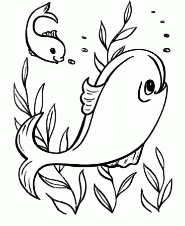 Easy Coloring Pages | Free Printable Ocean Fish Easy Coloring ...