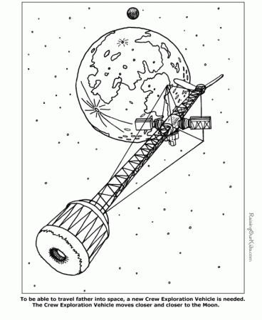 Space coloring sheet to print 007