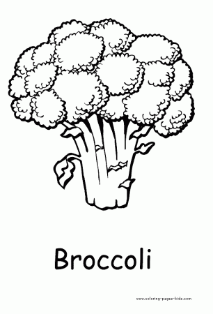 Broccoli color page