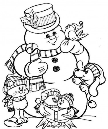 Christmas Snowman Colouring : Snowman Coloring Pages To Print For ...