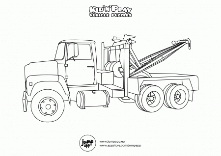 Truck Coloring Pages Tow Clip Art - Colorine.net | #2511