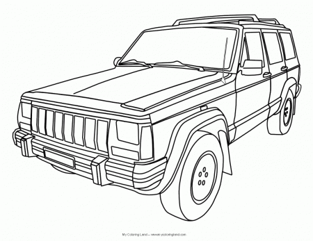 Jeep Coloring | Coloring Pages, Jeeps and Jeep Cars