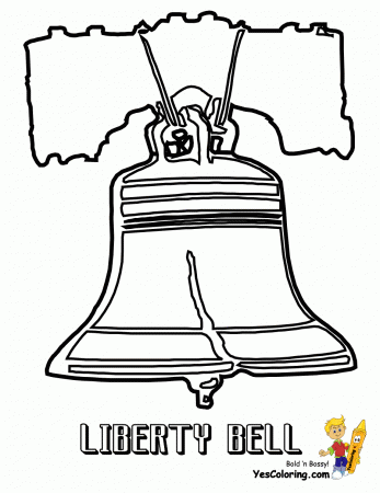 Liberty Bell Coloring Page Sketch Coloring Page