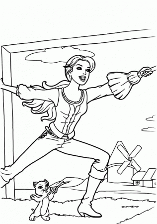 Barbie Three Musketeers Coloring Pages | Batch Coloring