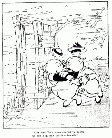Black White And The Three Little Pigs Coloring Pages - Coloring ...
