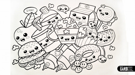 Cartoon Food Coloring Page - Coloring Pages For All Ages