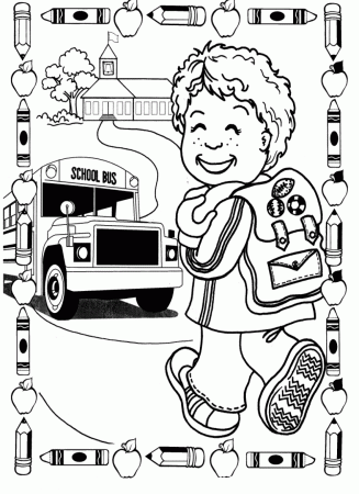 Free Printable First Day Of School Coloring Page Beautiful ...