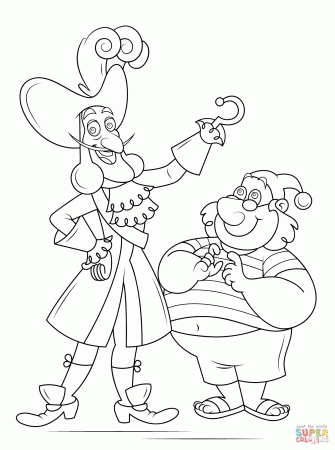 Captain Hook And Mr Smee coloring page | Free Printable Coloring Pages