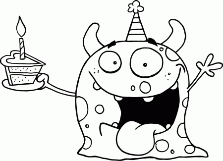 happy birthday coloring pages | Only Coloring Pages