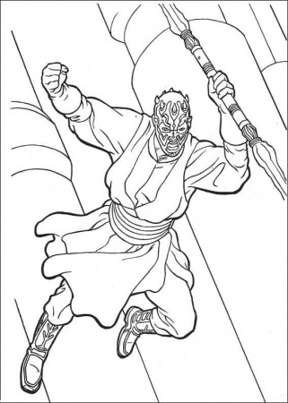 Darth Maul Clone Wars Coloring Page - Free Printable Coloring Pages for Kids
