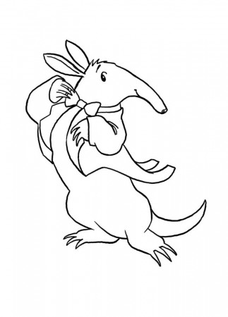 Gentle Aardvark Coloring Page - Free Printable Coloring Pages for Kids