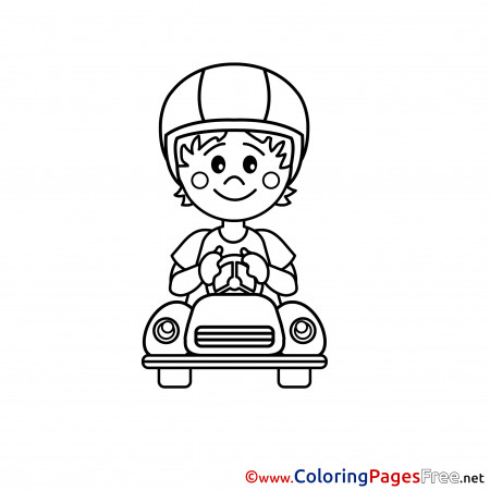 Driver Kids download Coloring Pages