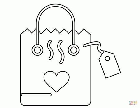 Valentine's Day Shopping Handbag coloring page | Free Printable Coloring  Pages
