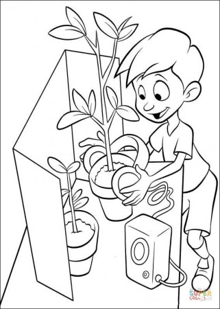 Growing Plants coloring page | Free Printable Coloring Pages