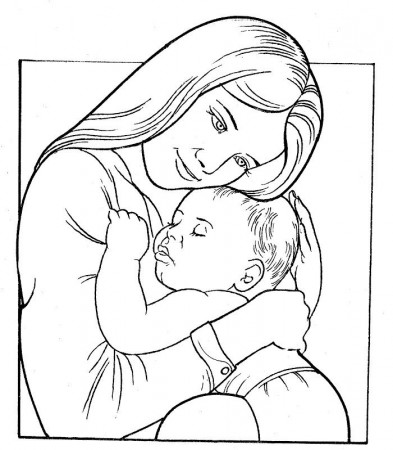 Mom And Baby coloring pages