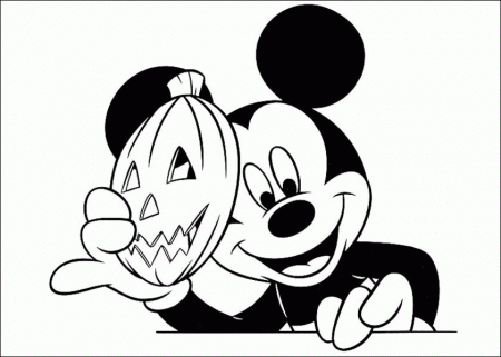 Halloween Coloring Pages Mickey Mouse Minnie Pumpkin - Colorine ...