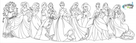 Fans Request - Disney Princess with Merida from Brave Coloring ...