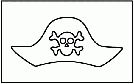 Pirate Flag with Hat (Landscape) - Coloring Page (Pirates)