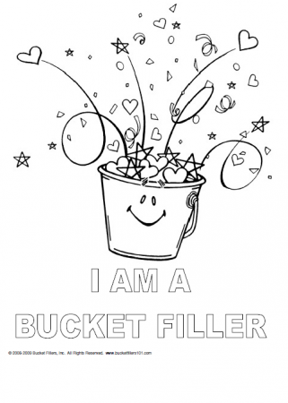 I am a bucket filler coloring page
