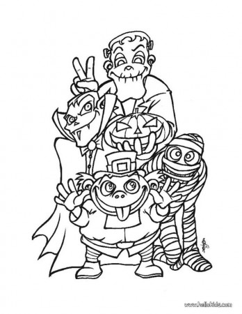 HALLOWEEN MONSTERS coloring pages - Spooky monsters