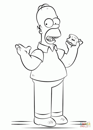 Homer Simpson coloring page | Free Printable Coloring Pages