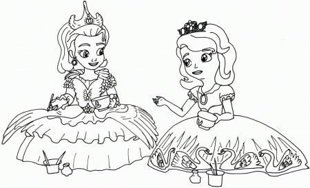 Sofia The First Coloring Pages: Tea for Too Many - Sofia the First Coloring  Page