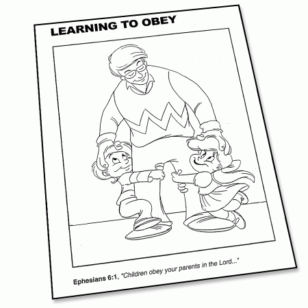 Bible Obedience Coloring Pages - Coloring Pages For All Ages