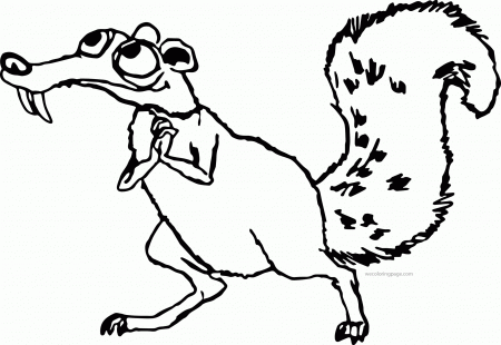Scrat Ice Age Coloring Page 01 | Wecoloringpage