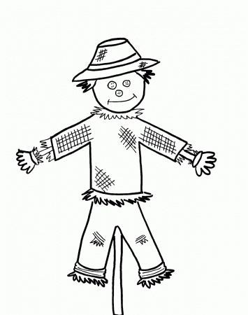 Scarecrow Coloring Pages and Book | UniqueColoringPages