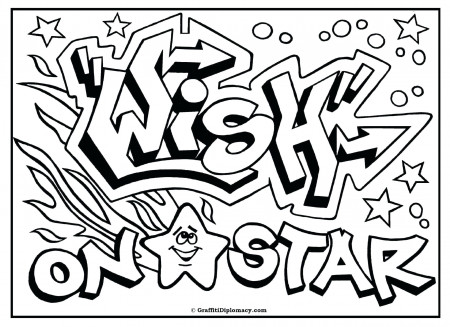 Best Coloring : Printable Graffiti Free Page For Kids Words ...