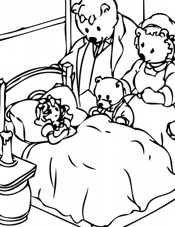 Goldilocks and the Three Bears Coloring Page - Handipoints
