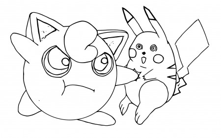 Coloring Pages : Jigglypuff Hates Pikachu Coloring Page ...