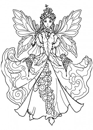 Coloring Pages : Fairy Coloring For Adults Princess ...