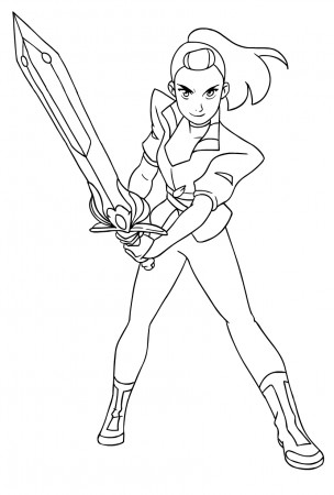 Adora from She-Ra and the Princesses of Power coloring page