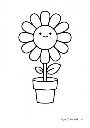 Cute Flower Coloring Pages - 2 Free Coloring Sheets (2021) | Flower  coloring sheets, Printable flower coloring pages, Flower coloring pages